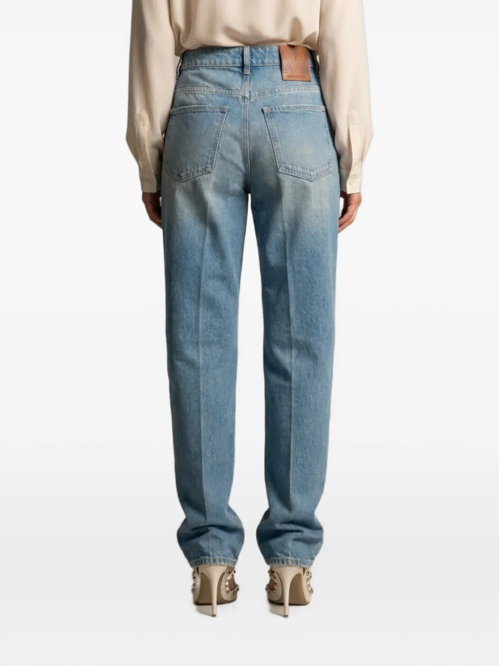 Valentino Garavani button-embellishment jeans Blauw