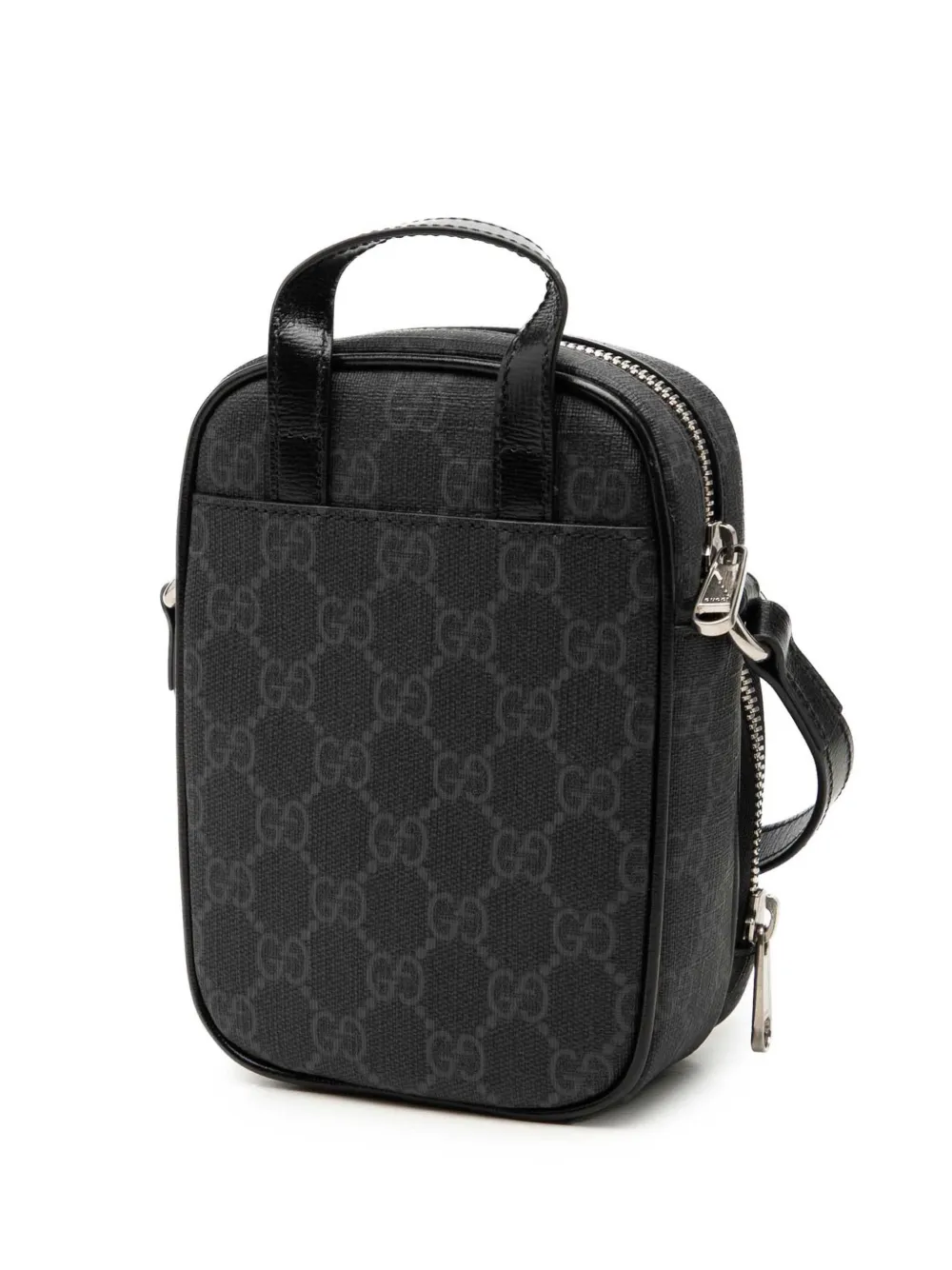 Gucci Pre-Owned 2016-2025 GG Supreme Interlocking G mini-tas Zwart
