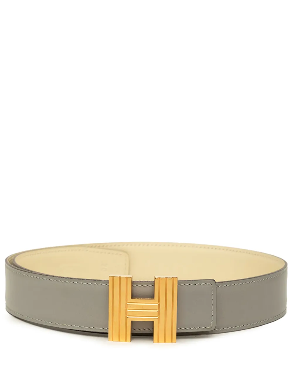 Hermès Pre-Owned Cintura Cadena H reversibile in pelle Box Calf 2000 - Grigio