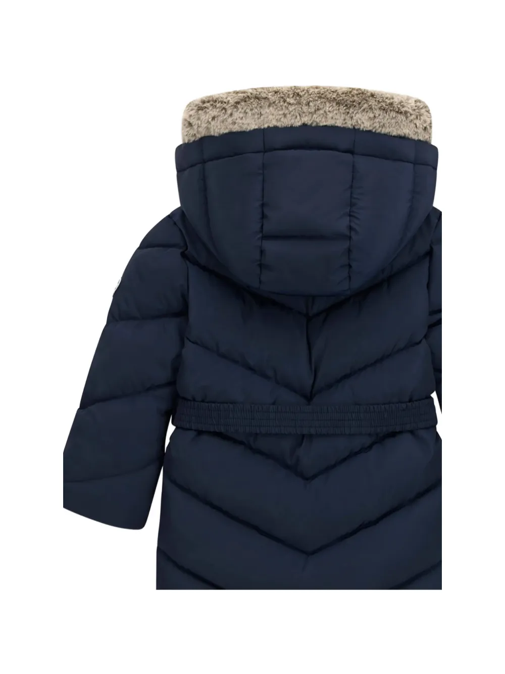 guess kids belted hooded puffer jacket Blauw