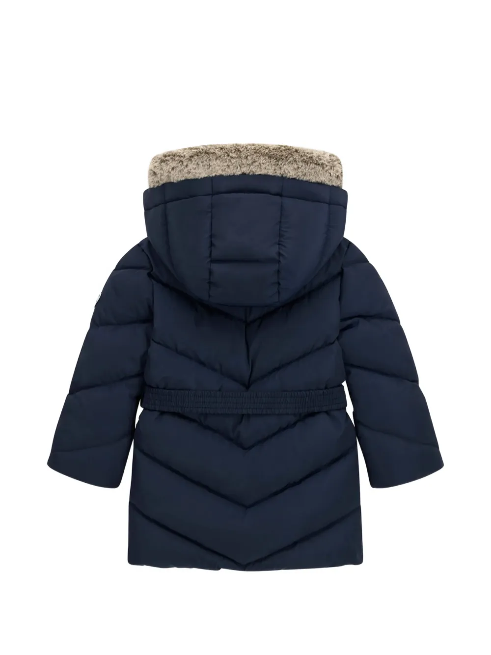 guess kids belted hooded puffer jacket Blauw