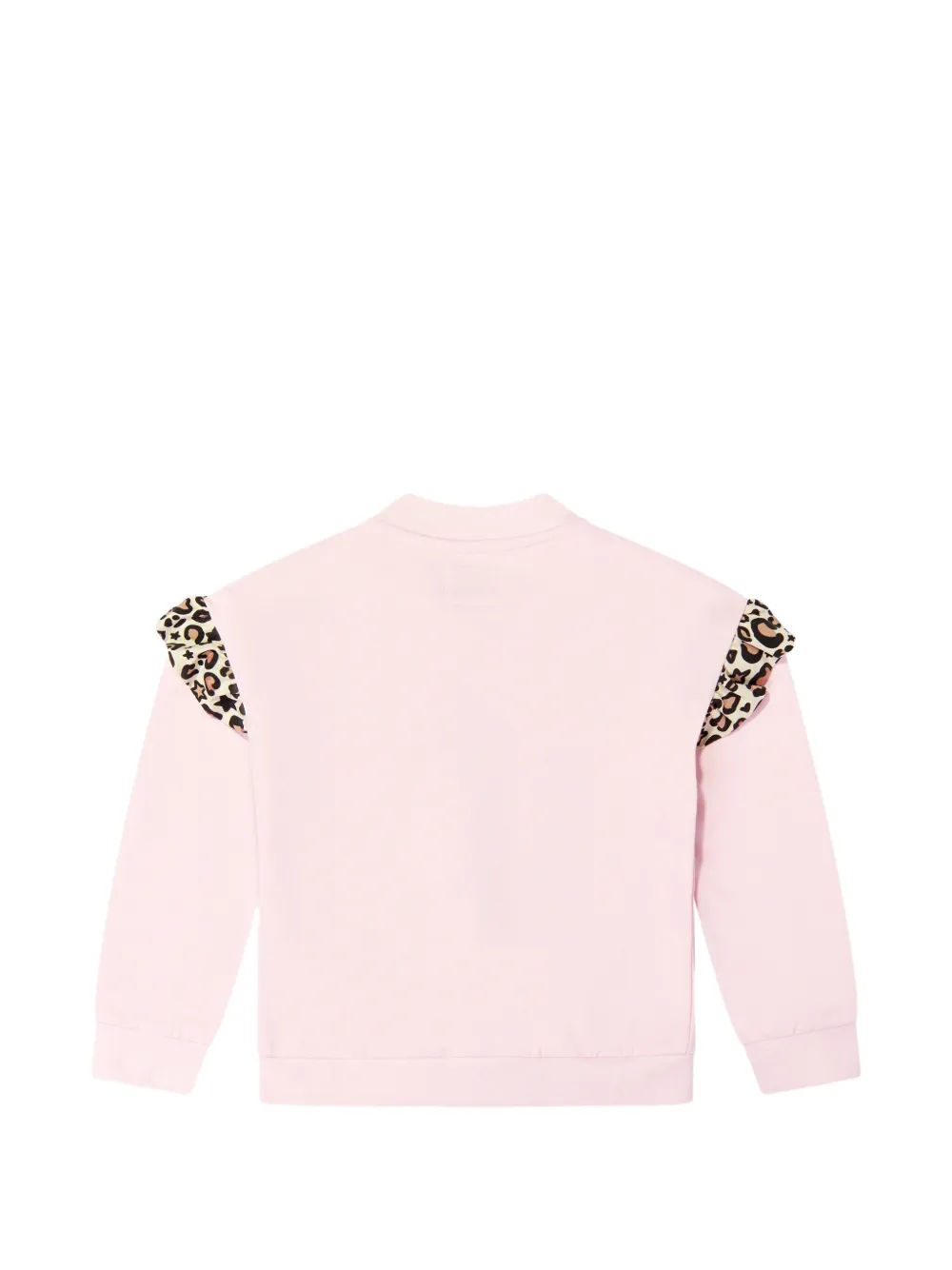 guess kids Sweater met luipaard-print en ruches Roze