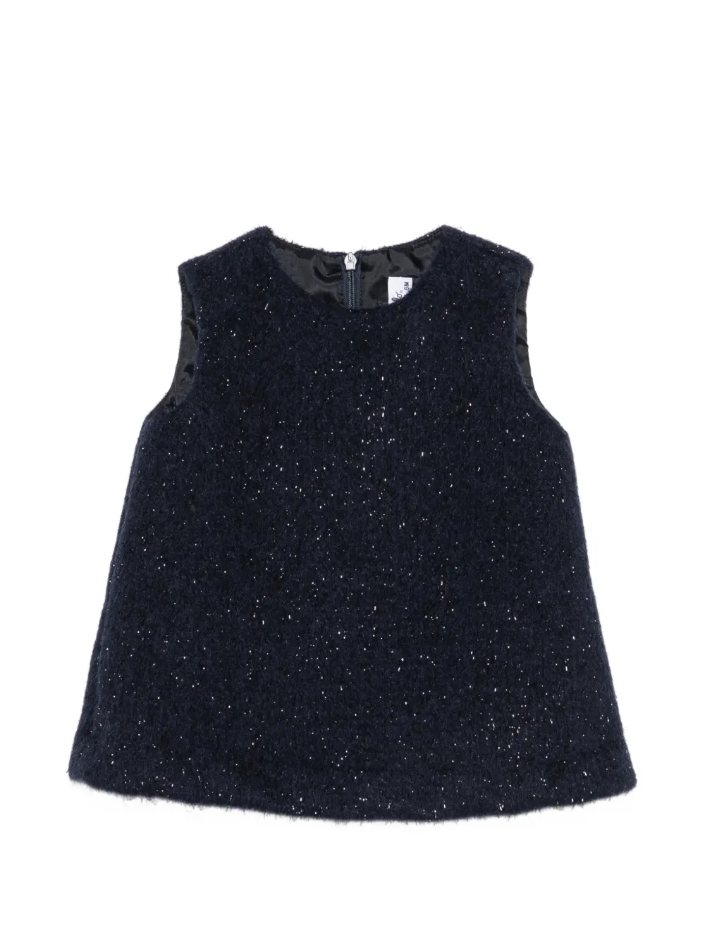 Il Gufo glitter-effect A-line dress - Blu