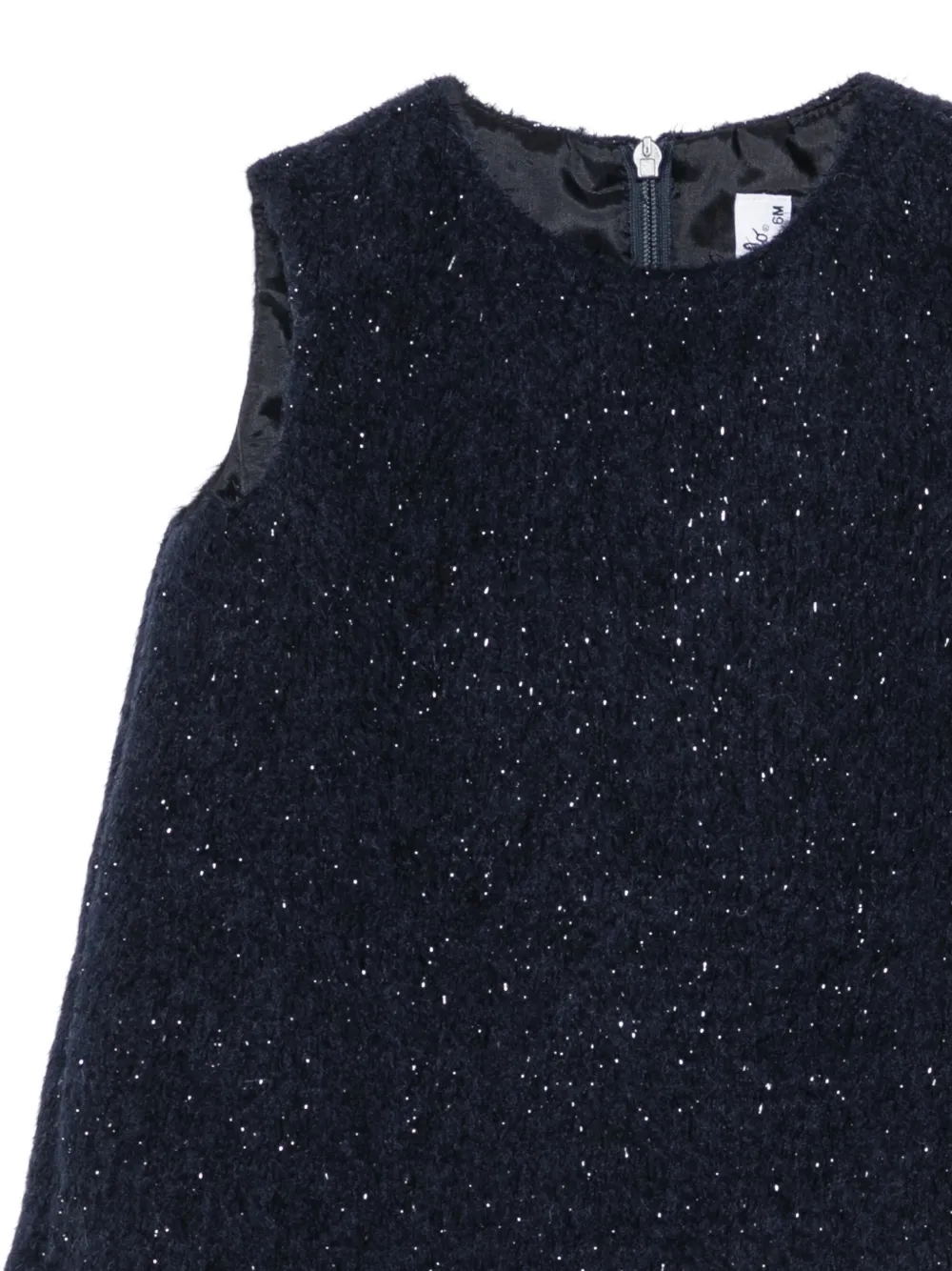 Il Gufo Jurk met A-lijn en glitters-effect Blauw