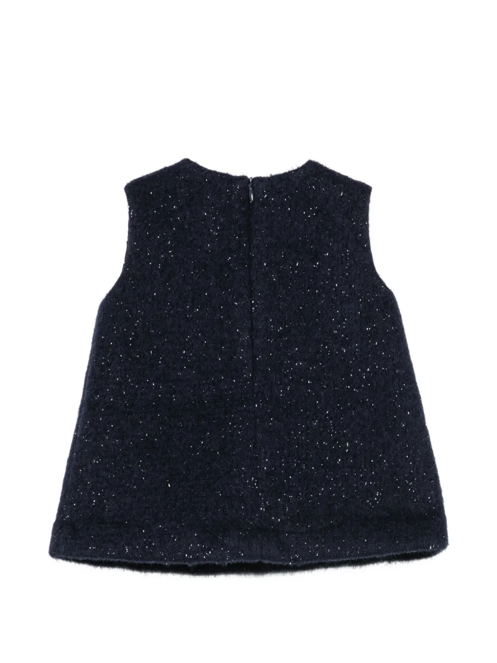 Il Gufo Jurk met A-lijn en glitters-effect Blauw