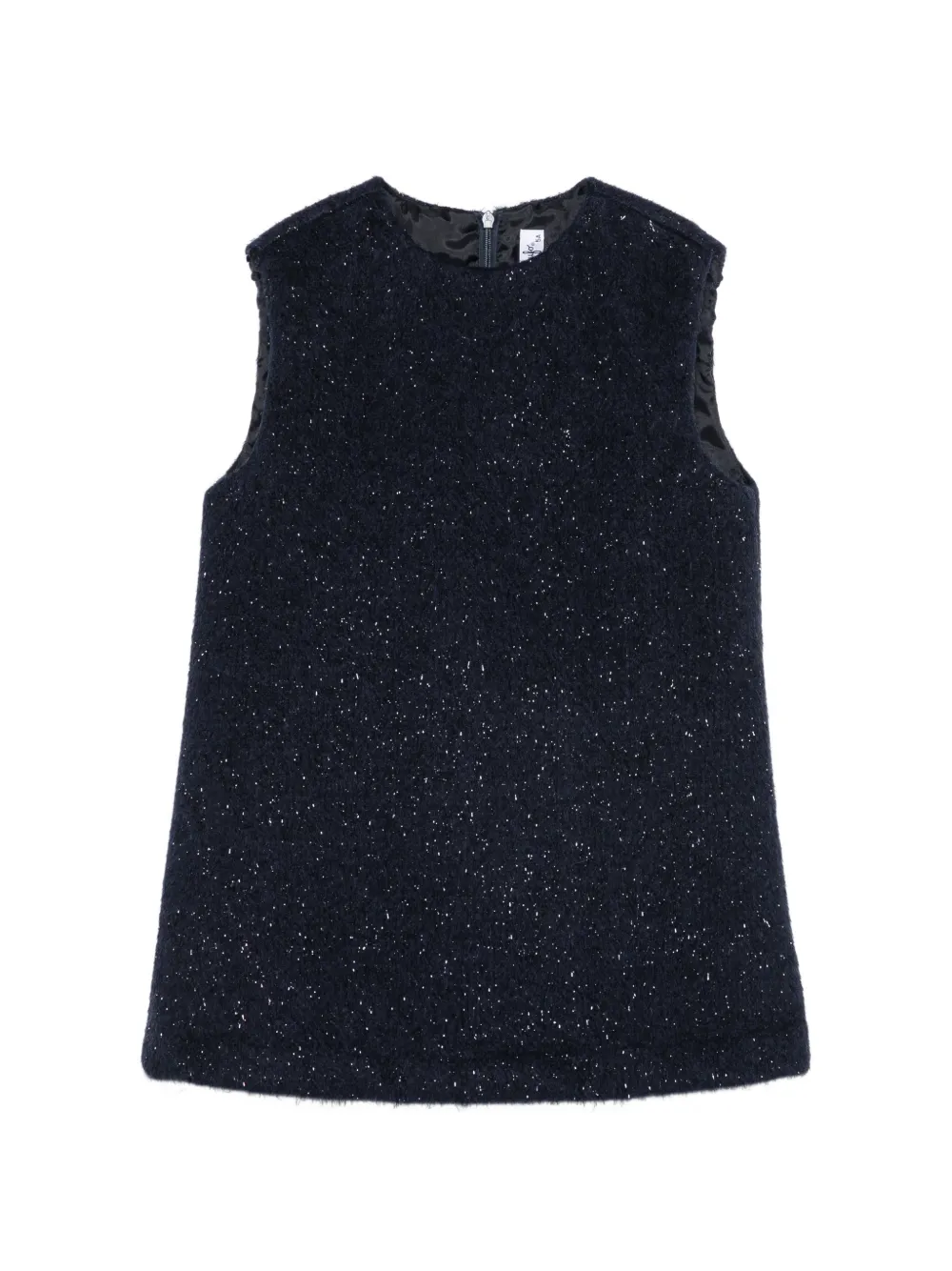 Il Gufo glitter-effect sleeveless dress - Blu
