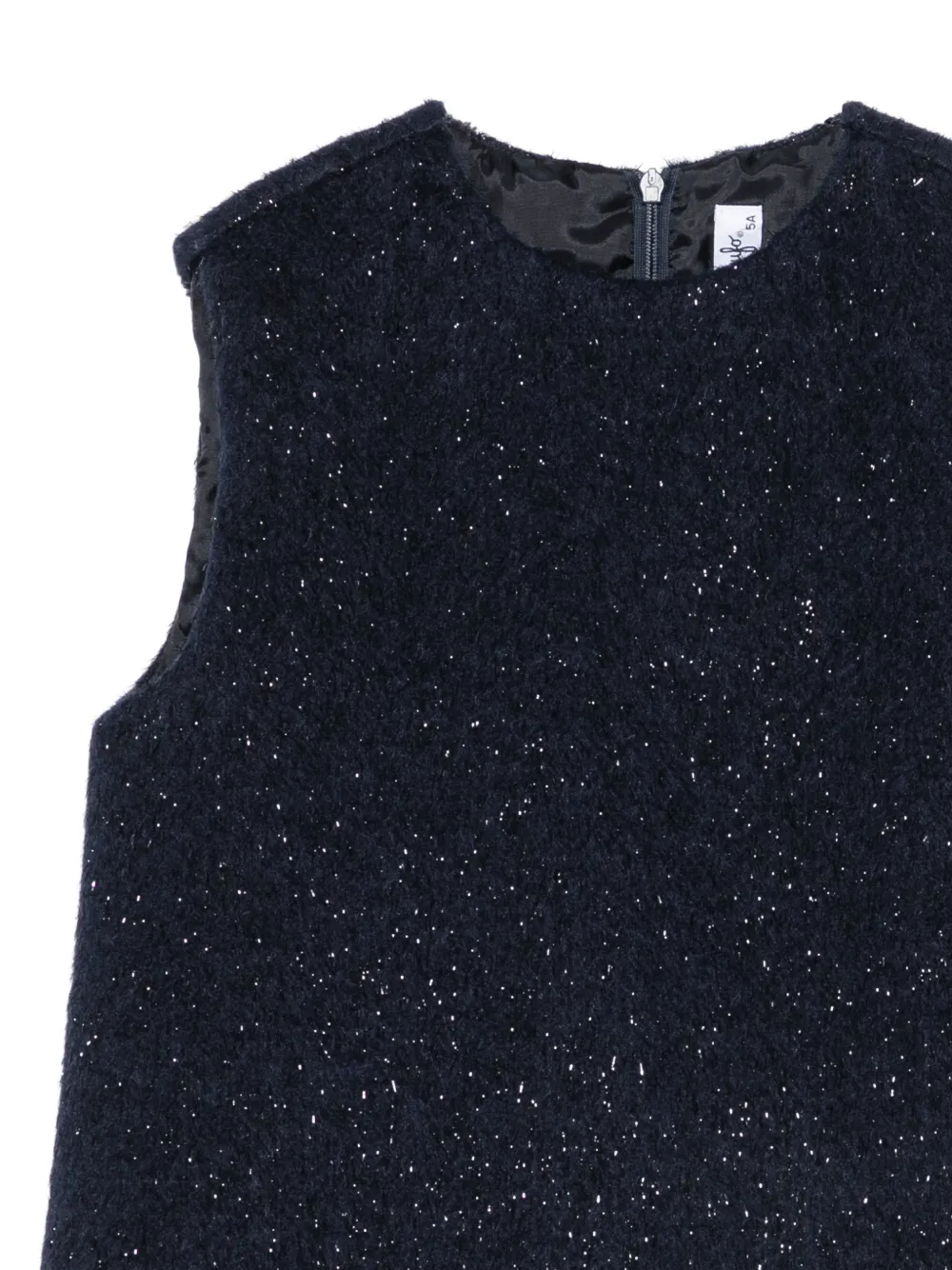 Il Gufo glitter-effect sleeveless dress Blauw