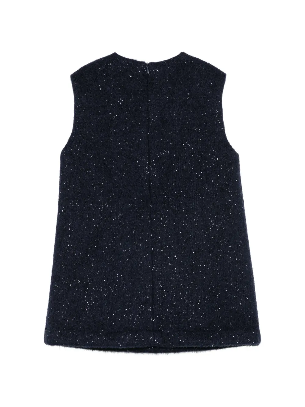 Il Gufo glitter-effect sleeveless dress Blauw