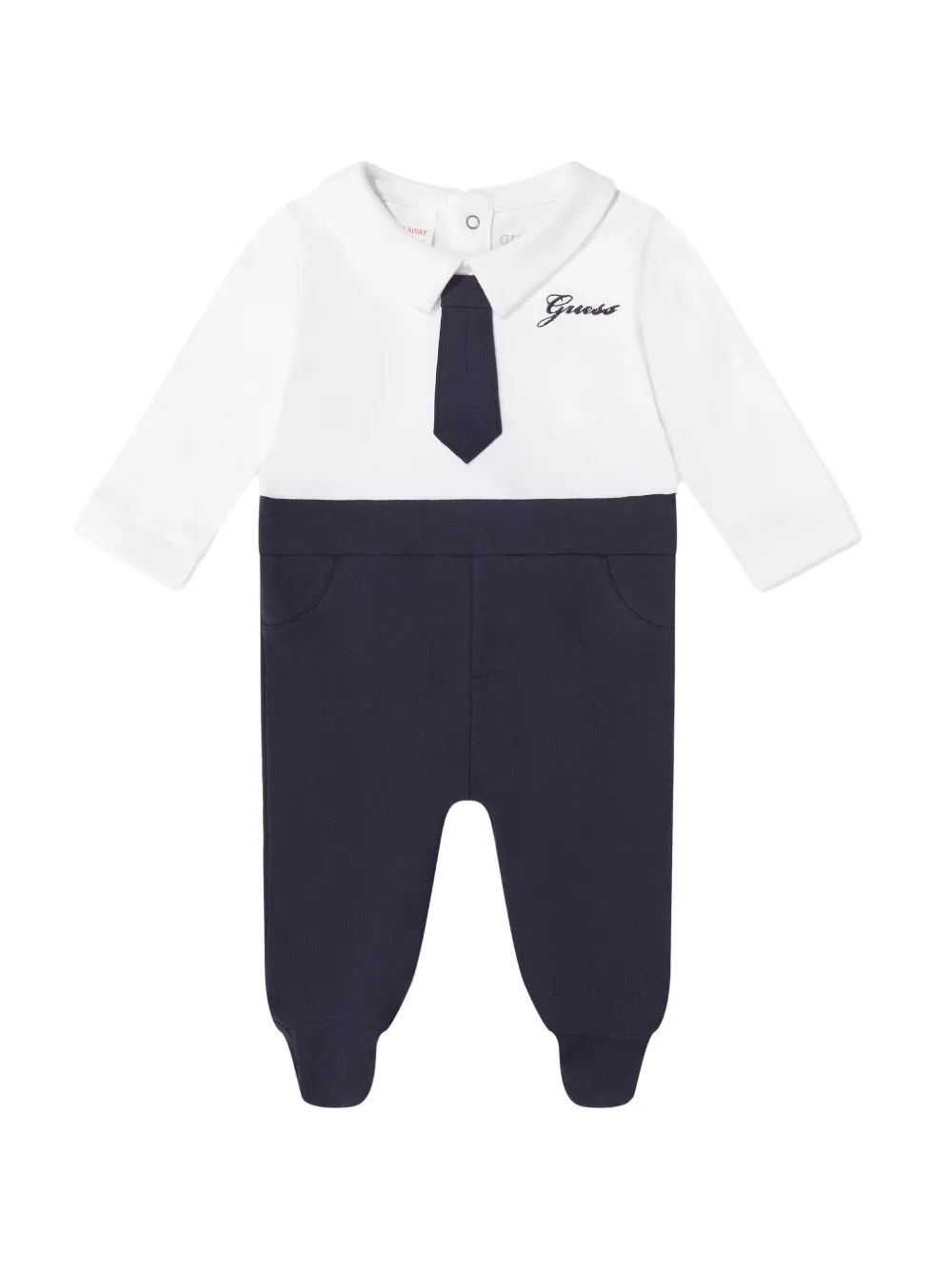 guess kids pyjama à logo brodé et détail noué - Bleu guess kids pyjama à logo brodé et détail noué - Bleu