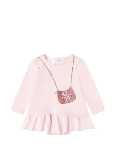 guess kids glitter-detail pleated dress