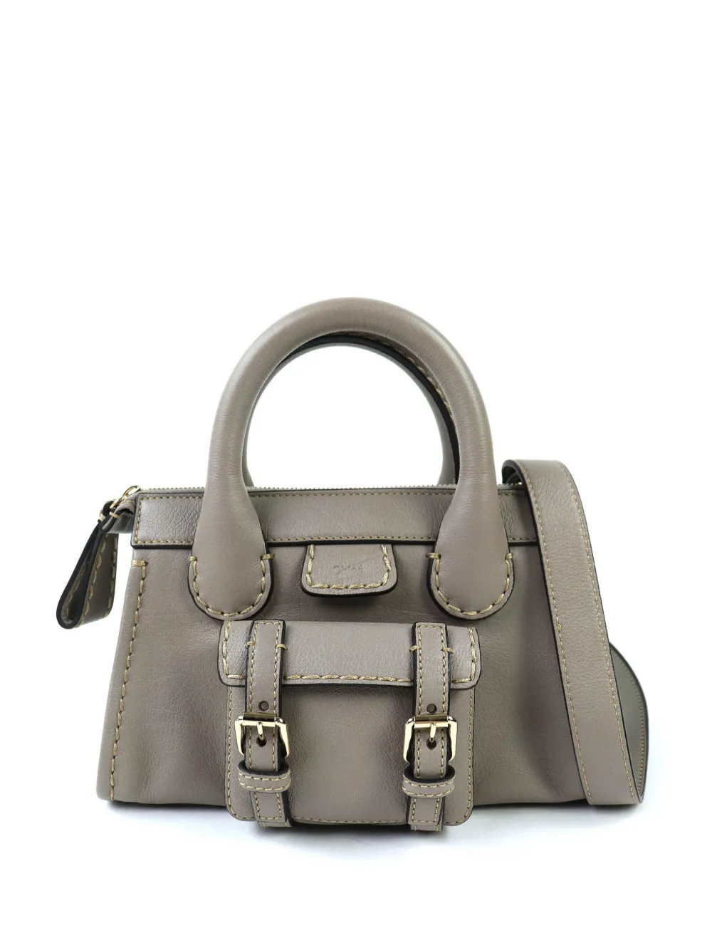 Chloé Pre-Owned 2010-2026 Mini Buffalo Leather Edith Day satchel - Grigio