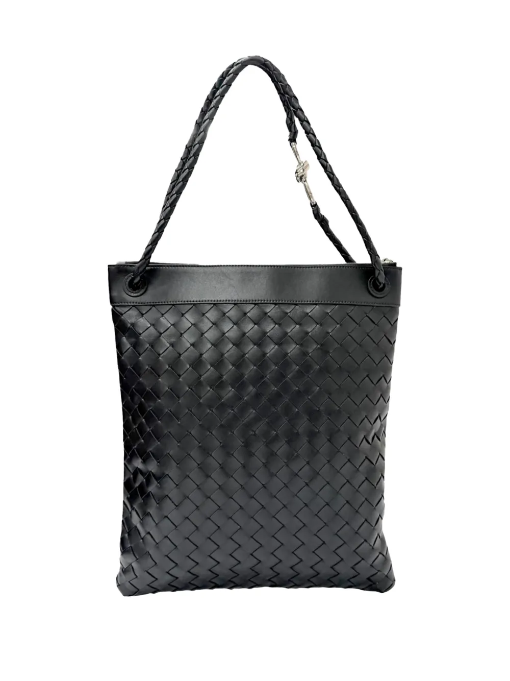 Bottega Veneta Pre-Owned 2012-2026 Nappa Intrecciato Andiamo Flat Messenger Bag crossbody bag - Nero