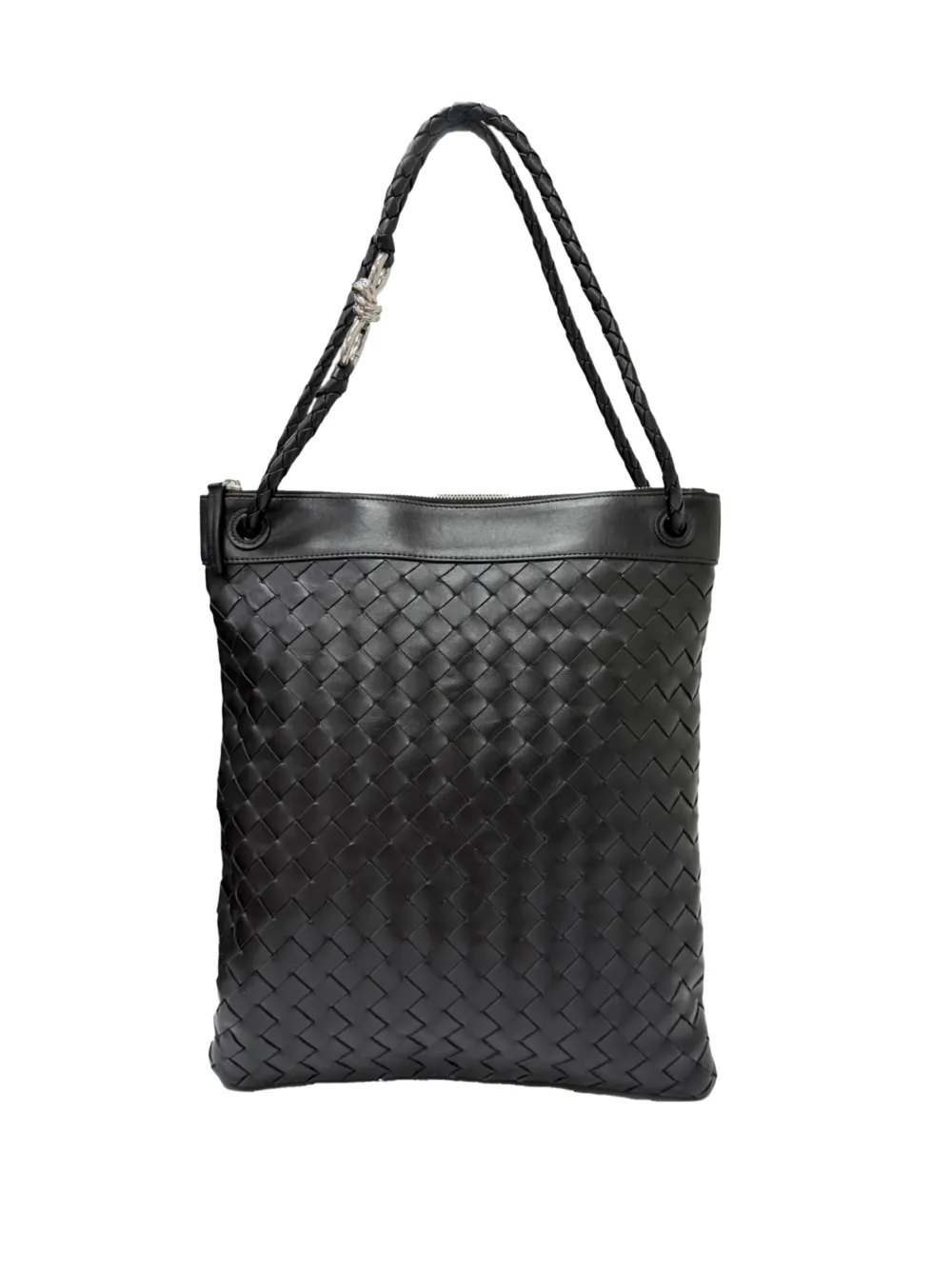 Bottega Veneta Pre-Owned 2012-2026 Nappa Intrecciato Andiamo crossbodytas Zwart