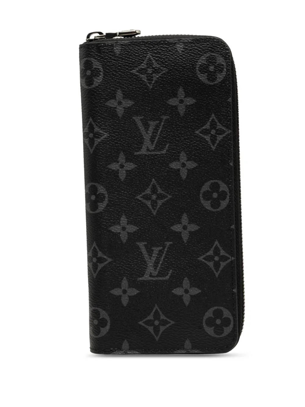 Louis Vuitton Pre-Owned 2021-2026 Monogram Eclipse Vertical Zippy Wallet long wallets - Nero