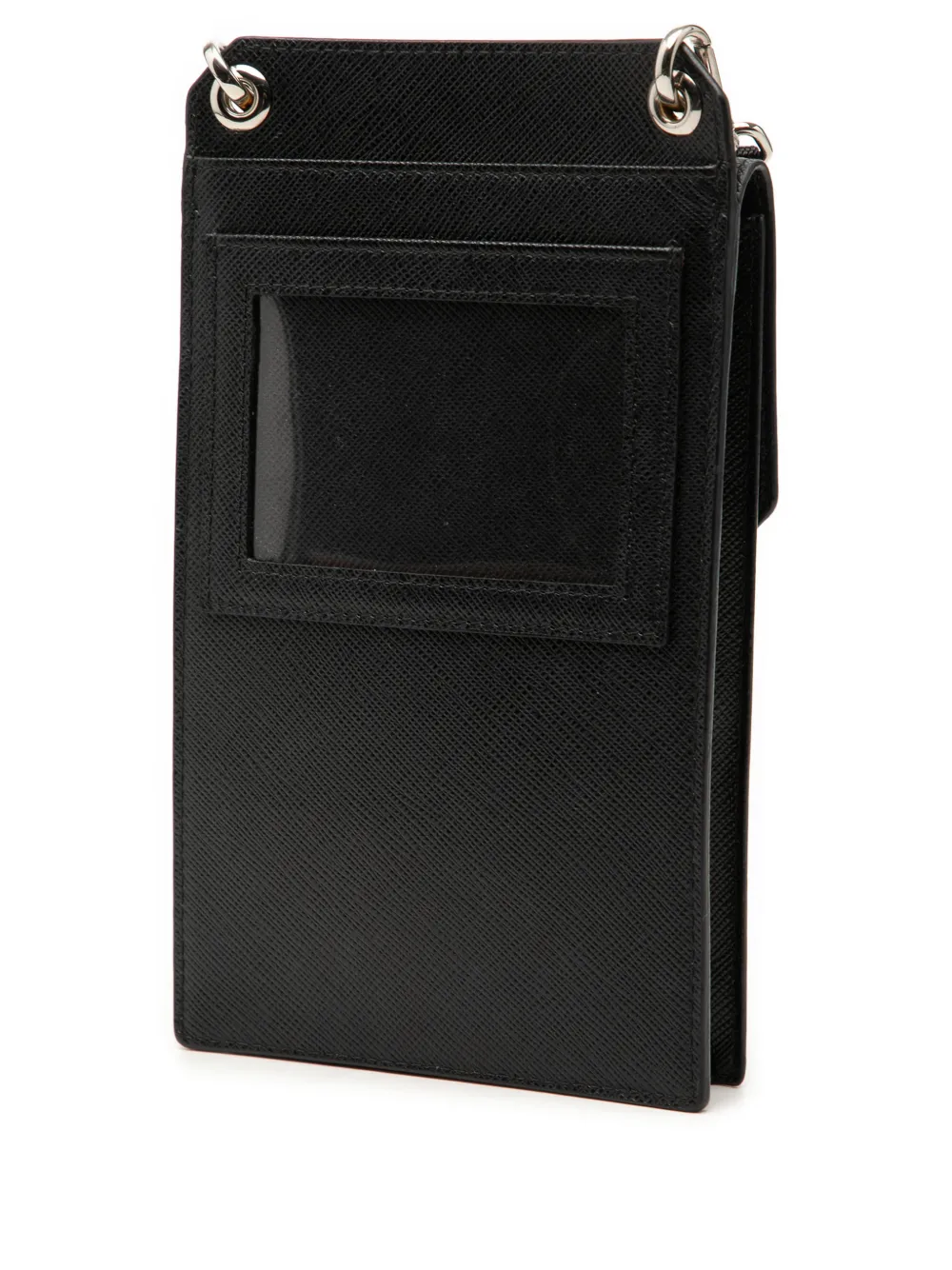 Prada Pre-Owned 2013-2026 Saffiano Smartphone Case crossbodytas Zwart