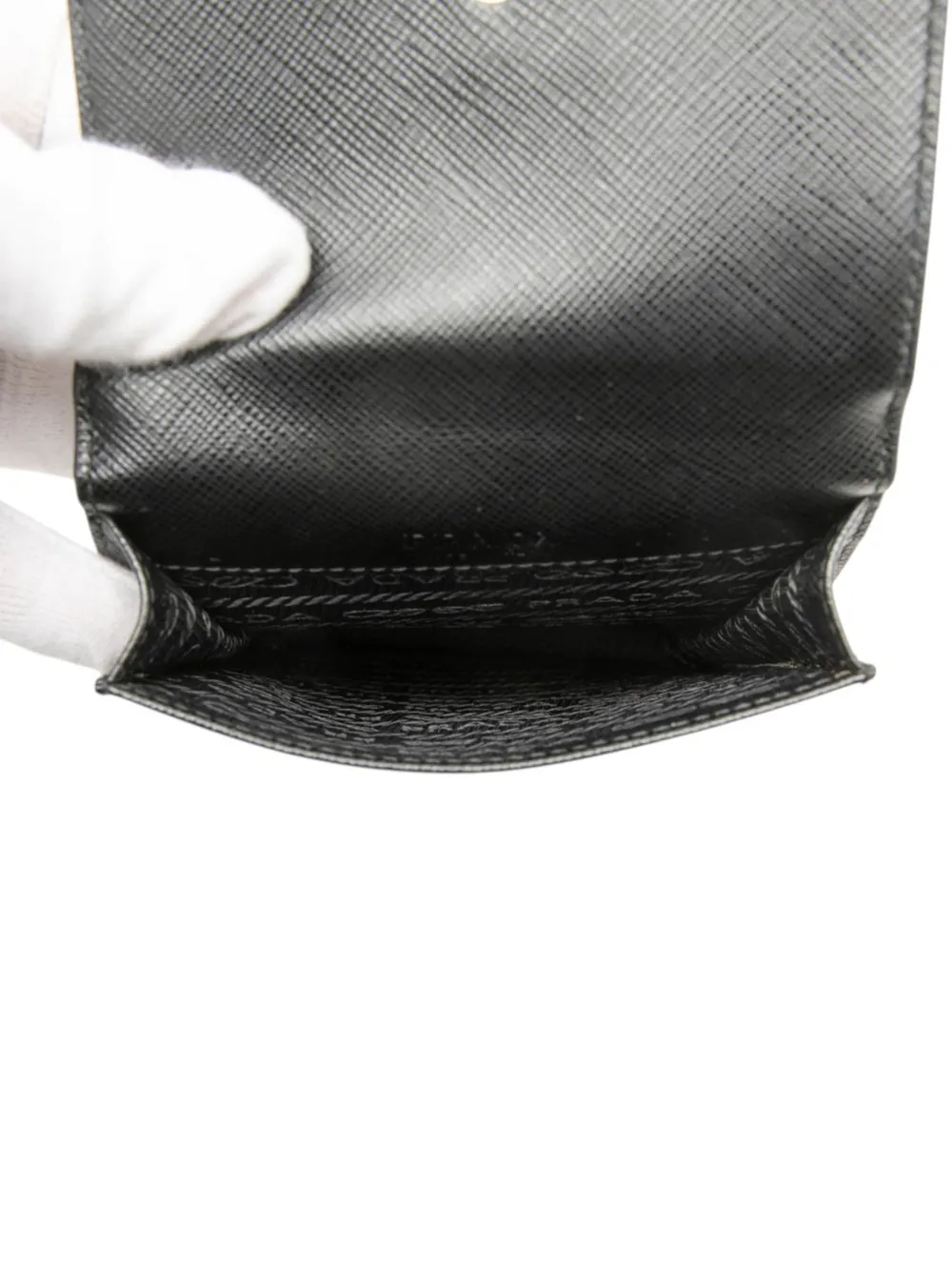 Prada Pre-Owned 2013-2026 Saffiano Smartphone Case crossbodytas Zwart