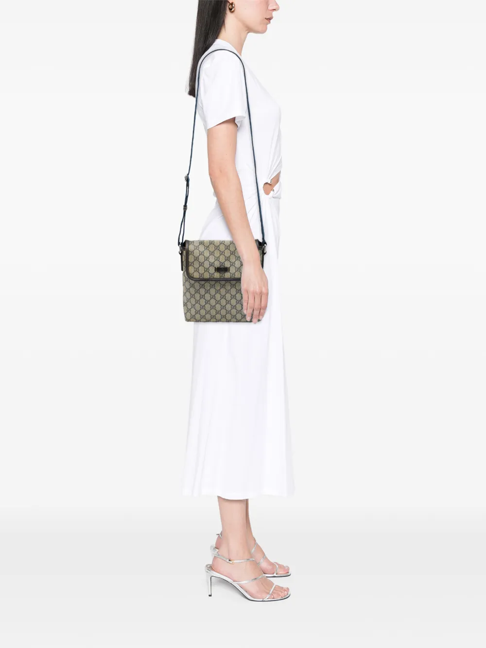 Gucci Pre-Owned 2016-2026 GG Supreme crossbodytas Beige