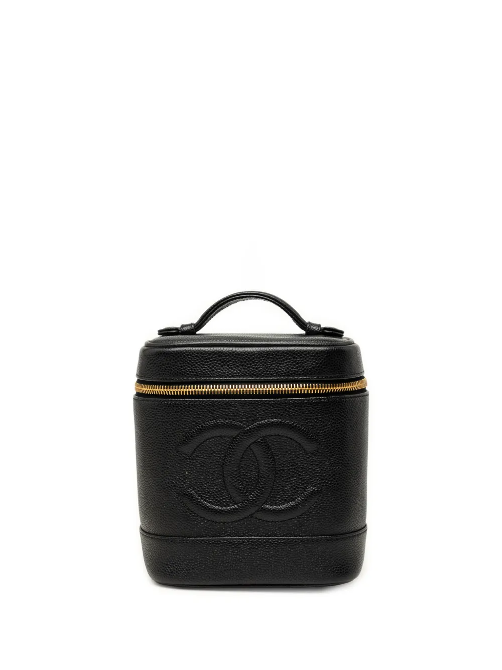 CHANEL Pre-Owned 2000-2002 CC Caviar Case vanity bag - Nero