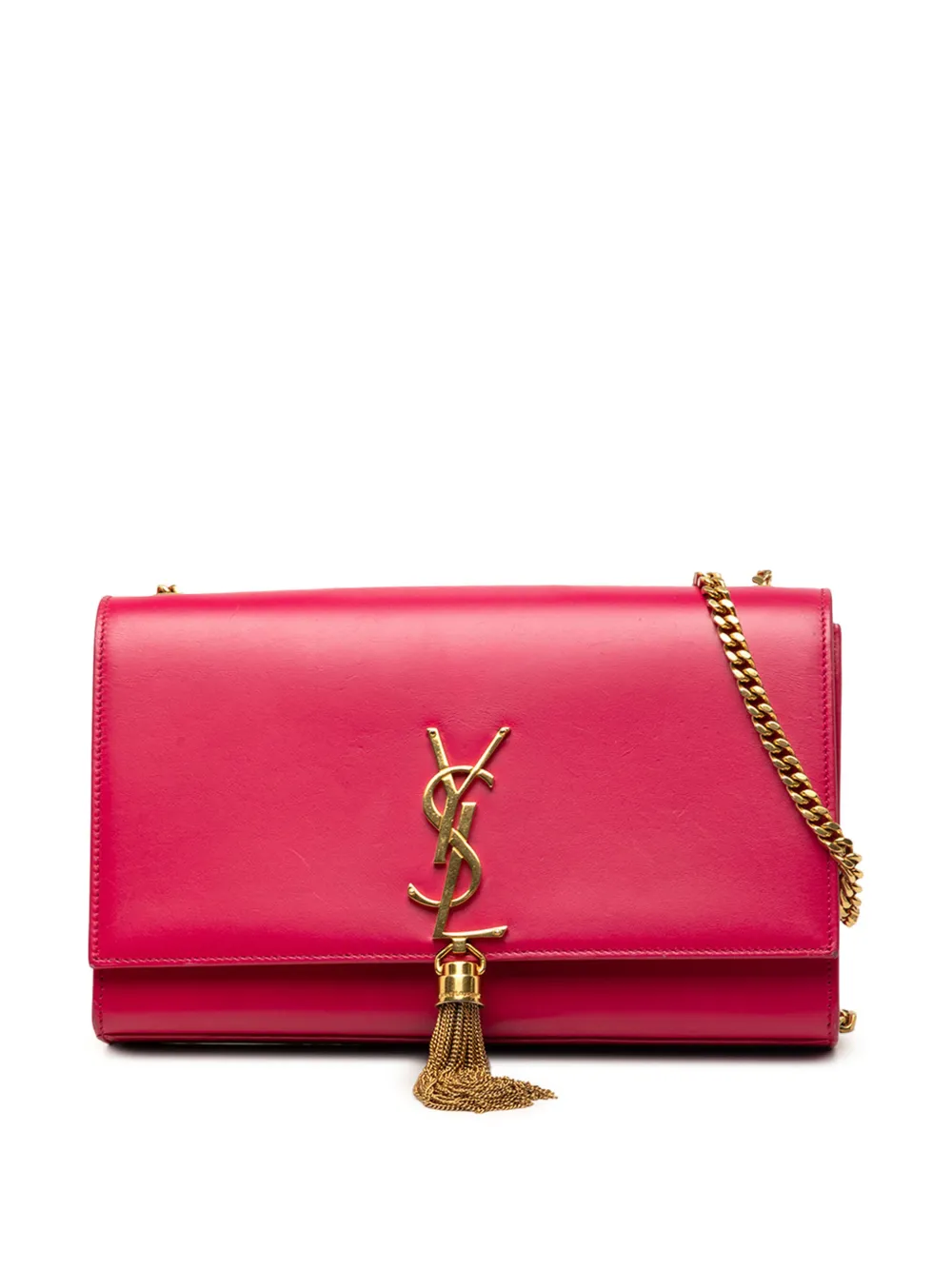 Saint Laurent Pre-Owned 2014 Medium Smooth Calfskin Classic Monogram Kate Tassel crossbody bag - Rosa