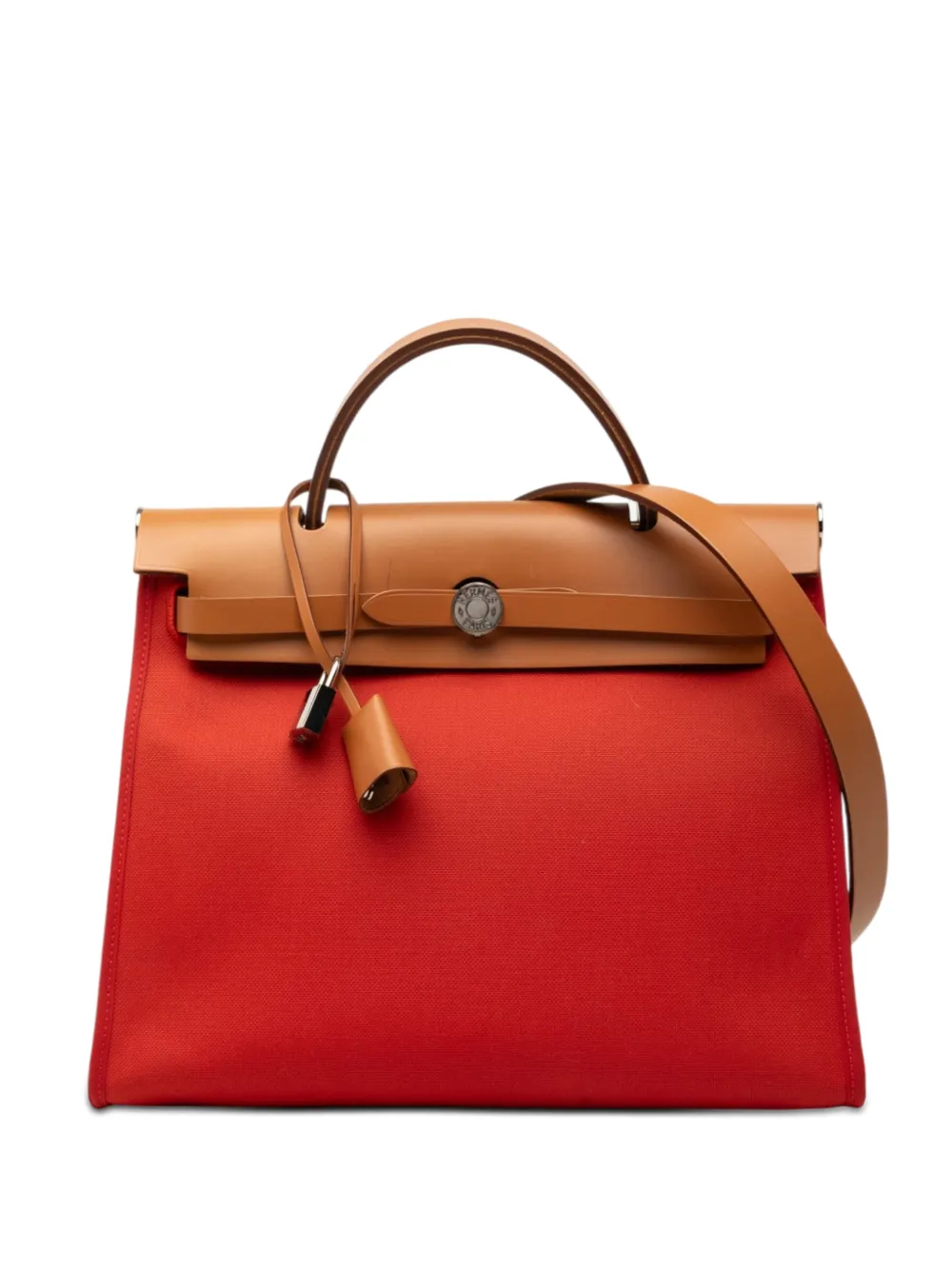 Hermès Pre-Owned 2017 Toile Herbag Zip 31 satchel - Orange