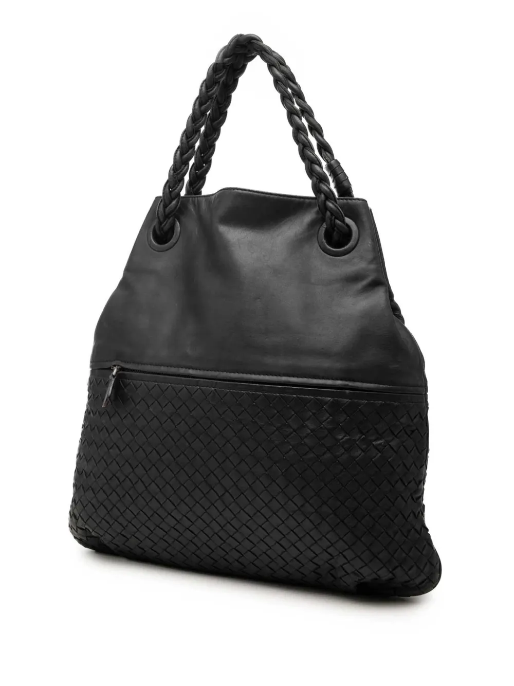 Bottega Veneta Pre-Owned 2012-2026 Nappa Intrecciato Julie shopper Zwart