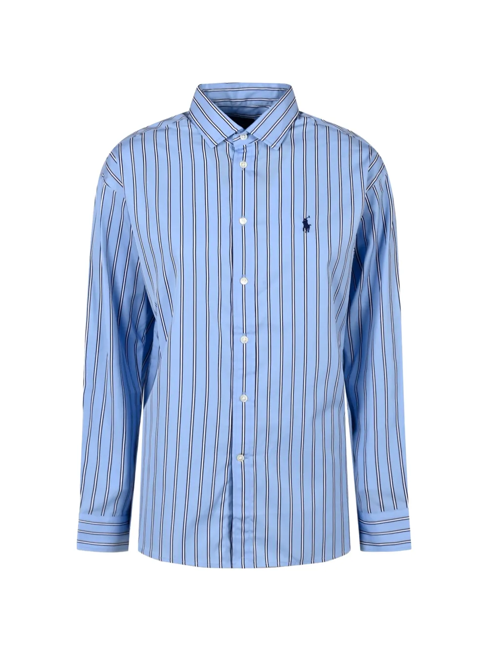 Polo Ralph Lauren Relaxed-fit Striped Cotton Shirt In Blue