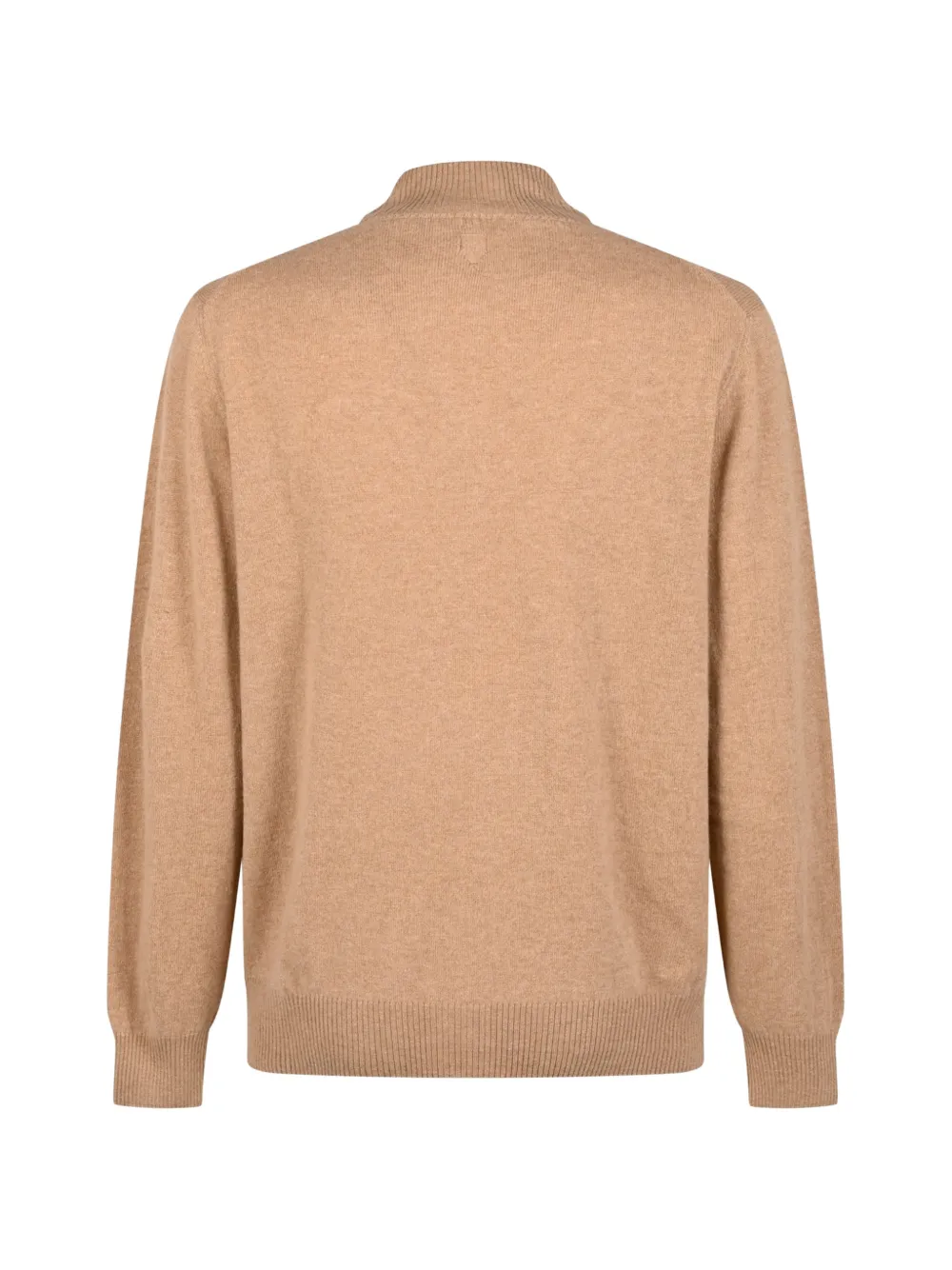 Canali Vest met rits en geribbelde afwerking Beige