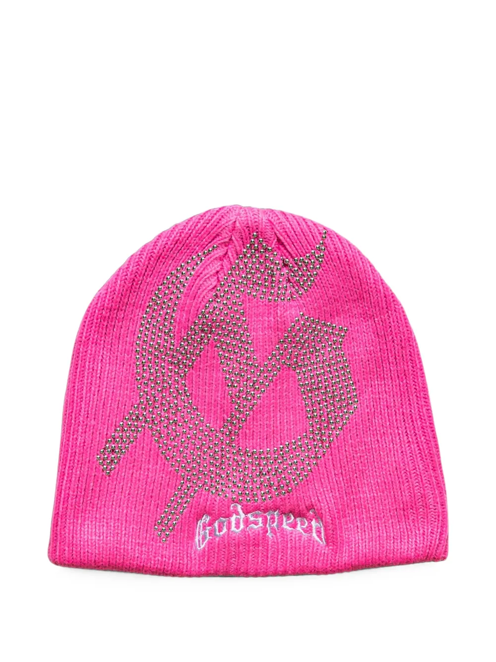 GODSPEED studded embroidered beanie hat