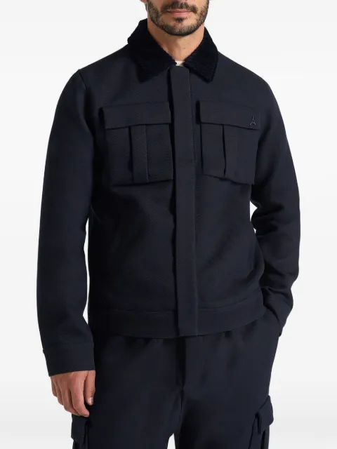 Manière De Voir Twill Trucker jacket with velvet collar 