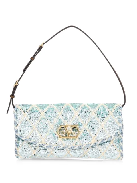Valentino Garavani Devain small shoulder bag with rhombelle embroidery