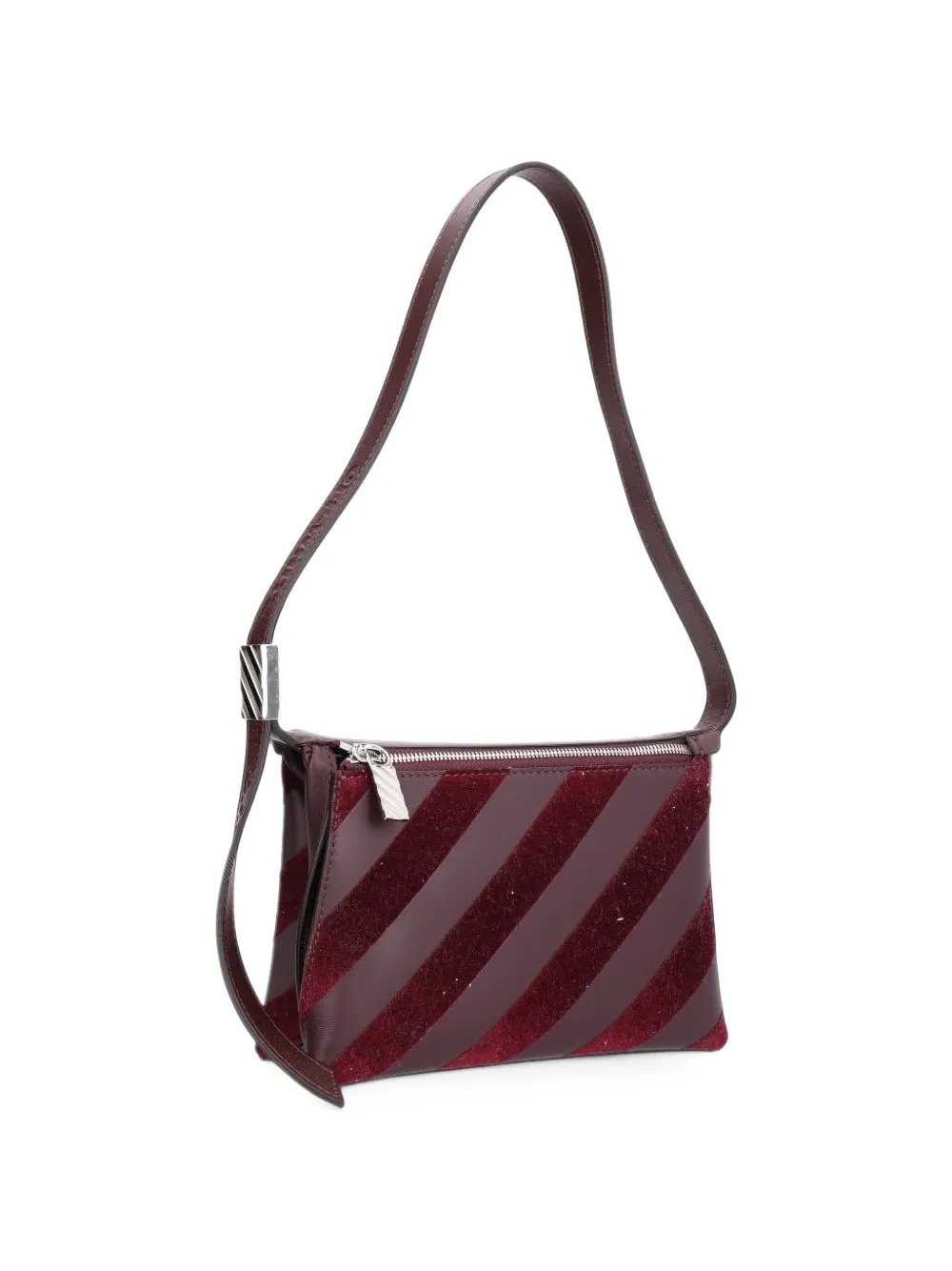 Off-White Diag leren schoudertas Rood