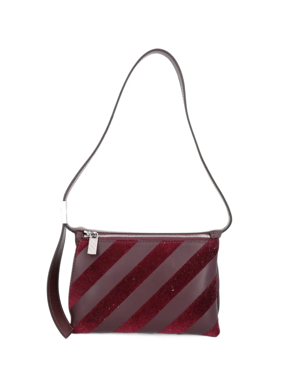 Off-White Diag leather shoulder bag - Red