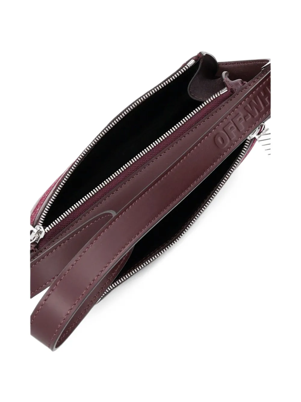 Off-White Diag leren schoudertas Rood