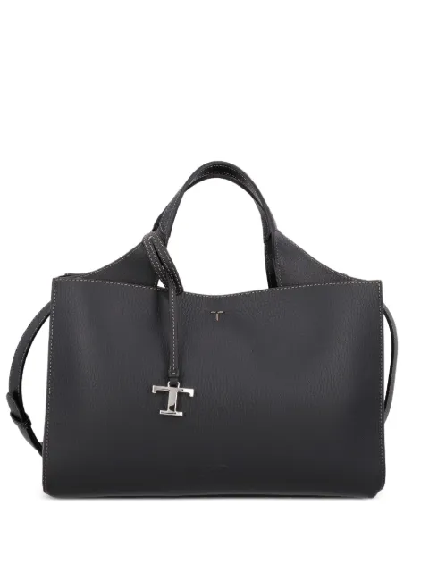 Tod's T Timeless pebbled-leather tote bag