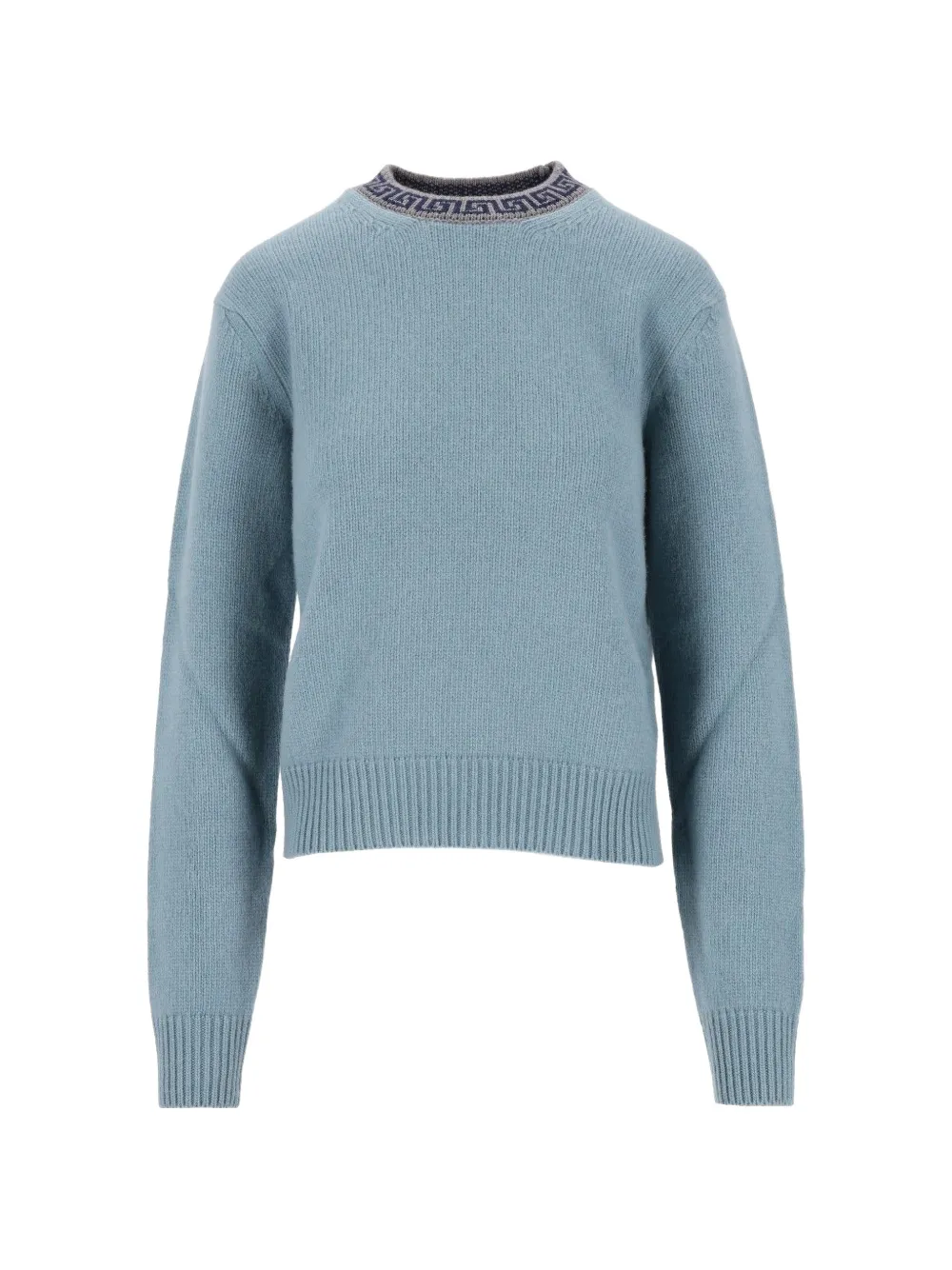 Versace crewneck wool & cashmere sweater - Blue