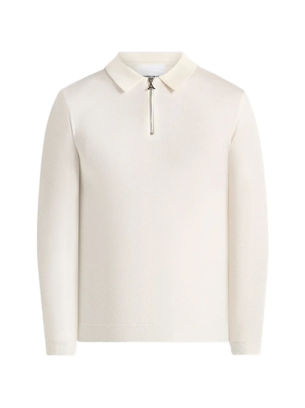 Manière De Voir long sleeve polo top with zip off white - Toni neutri