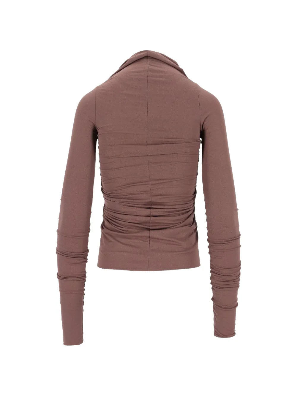 Rick Owens Prong T-shirt met ruches en lange mouwen Bruin
