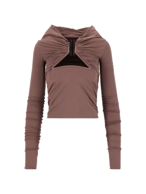 Rick Owens t-shirt froncé Prong à manches longues