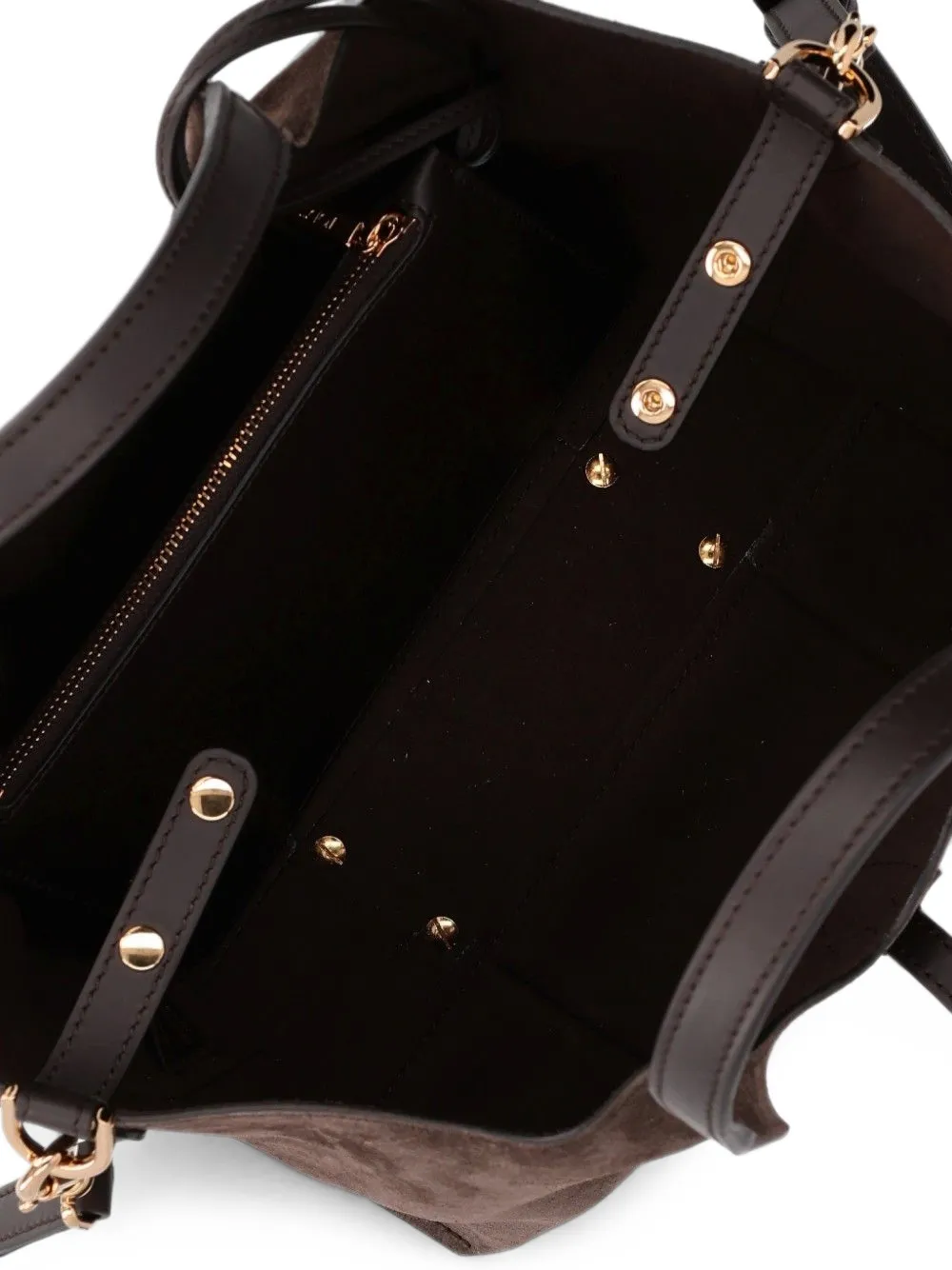 Tod's T Timeless suède mini-shopper Bruin