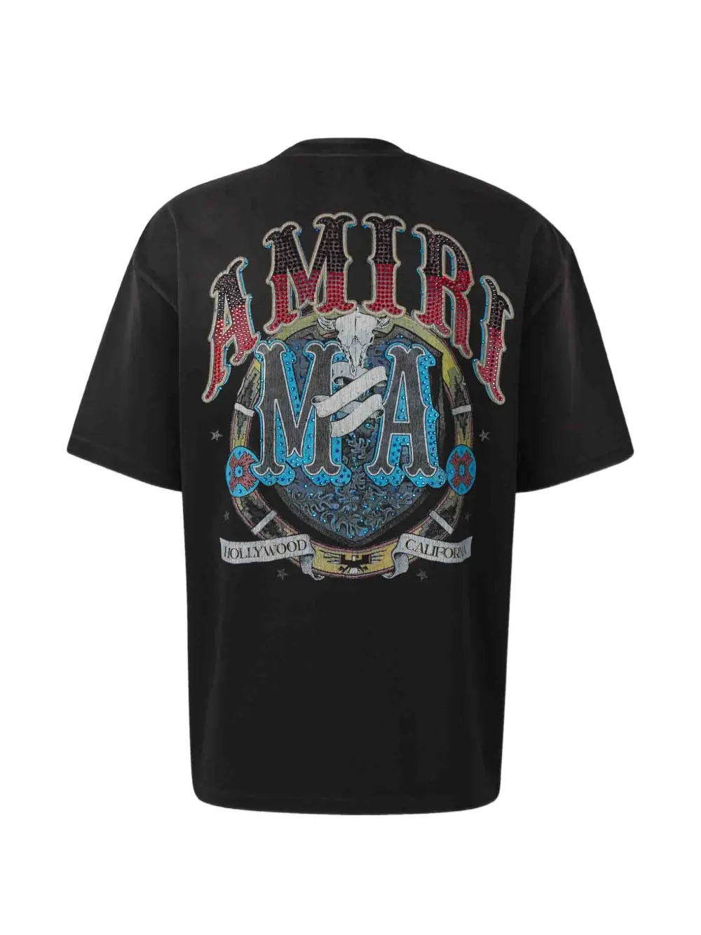 AMIRI T-shirt verfraaid met kristallen Zwart