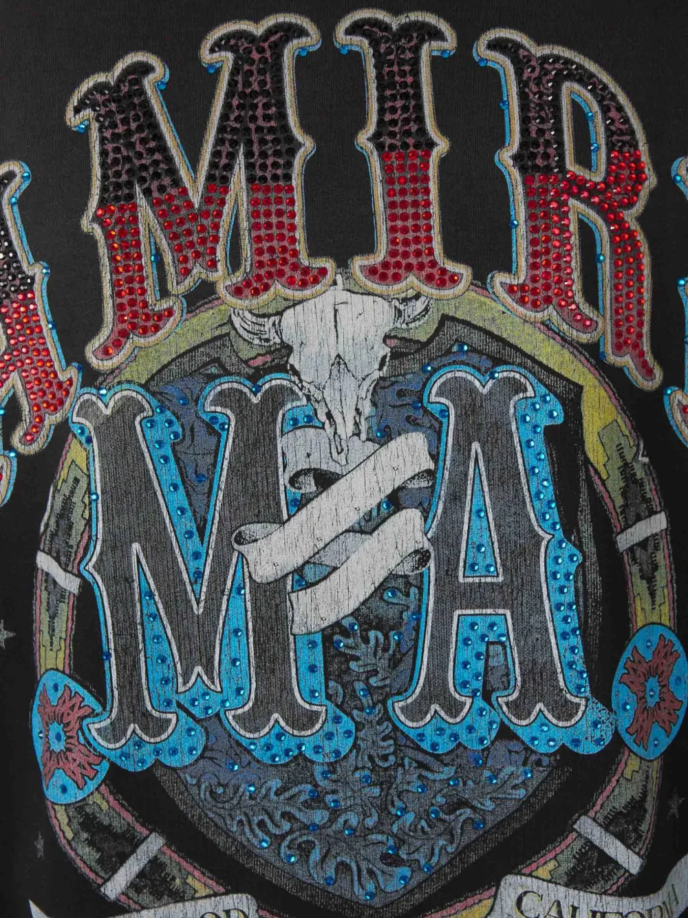 AMIRI T-shirt verfraaid met kristallen Zwart