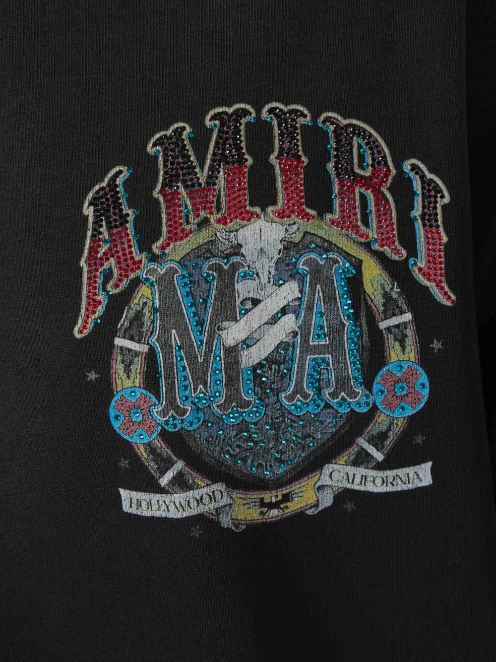 AMIRI T-shirt verfraaid met kristallen Zwart