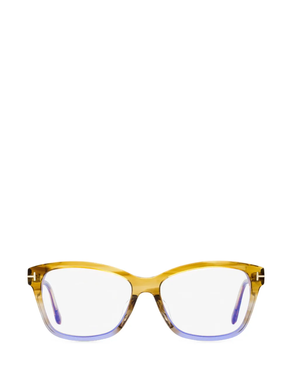 TOM FORD Eyewear T-logo rectangular-frame glasses - Toni neutri