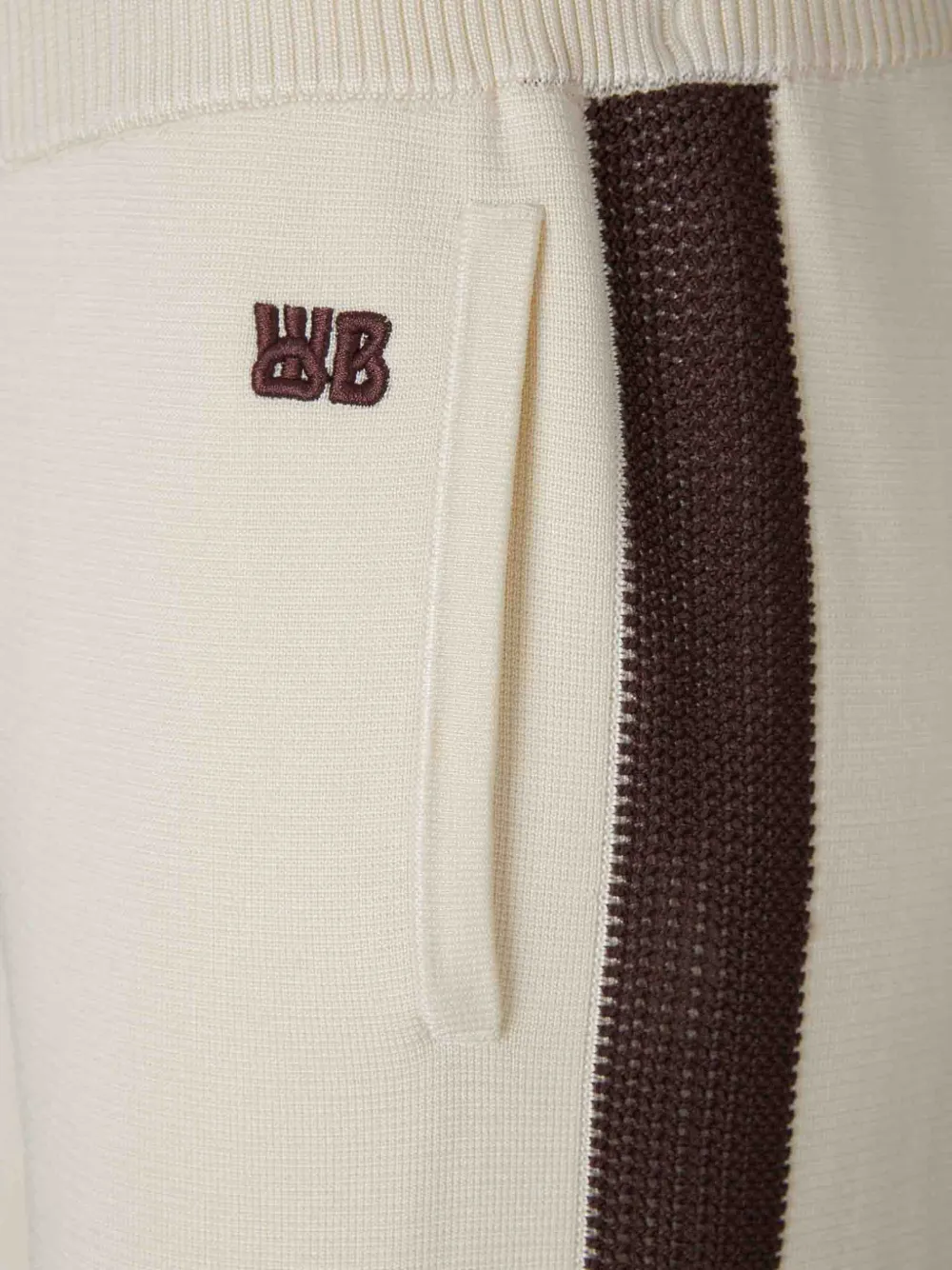 Wales Bonner Tide Logo-embroidered Side-stripe Track Pants in White, view 3