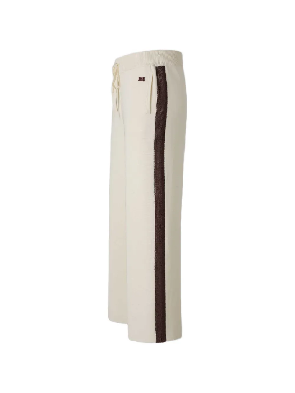 Wales Bonner Tide Logo-embroidered Side-stripe Track Pants in White, view 4