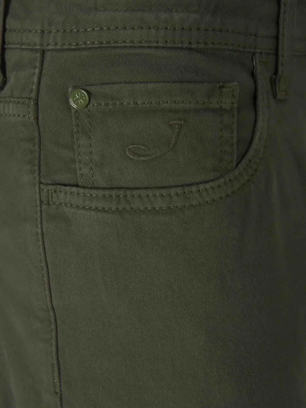 Jacob Cohën Slim-fit jeans met geborduurd logo Groen