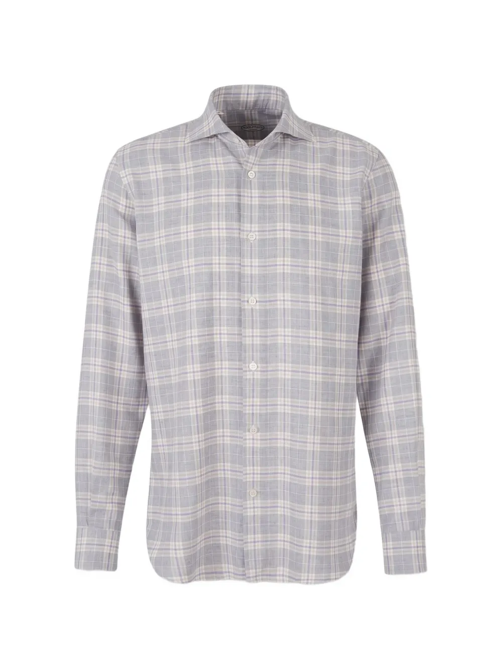 Vincenzo Di Ruggiero check-pattern long-sleeve shirt - Blu