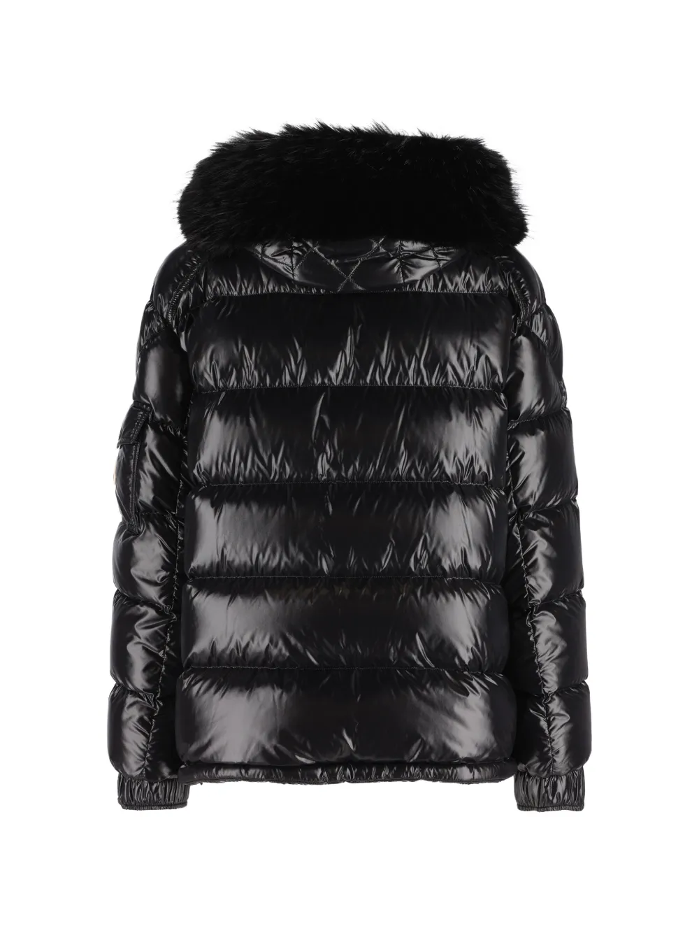 Moncler Hypolais faux-fur trim padded jacket Zwart