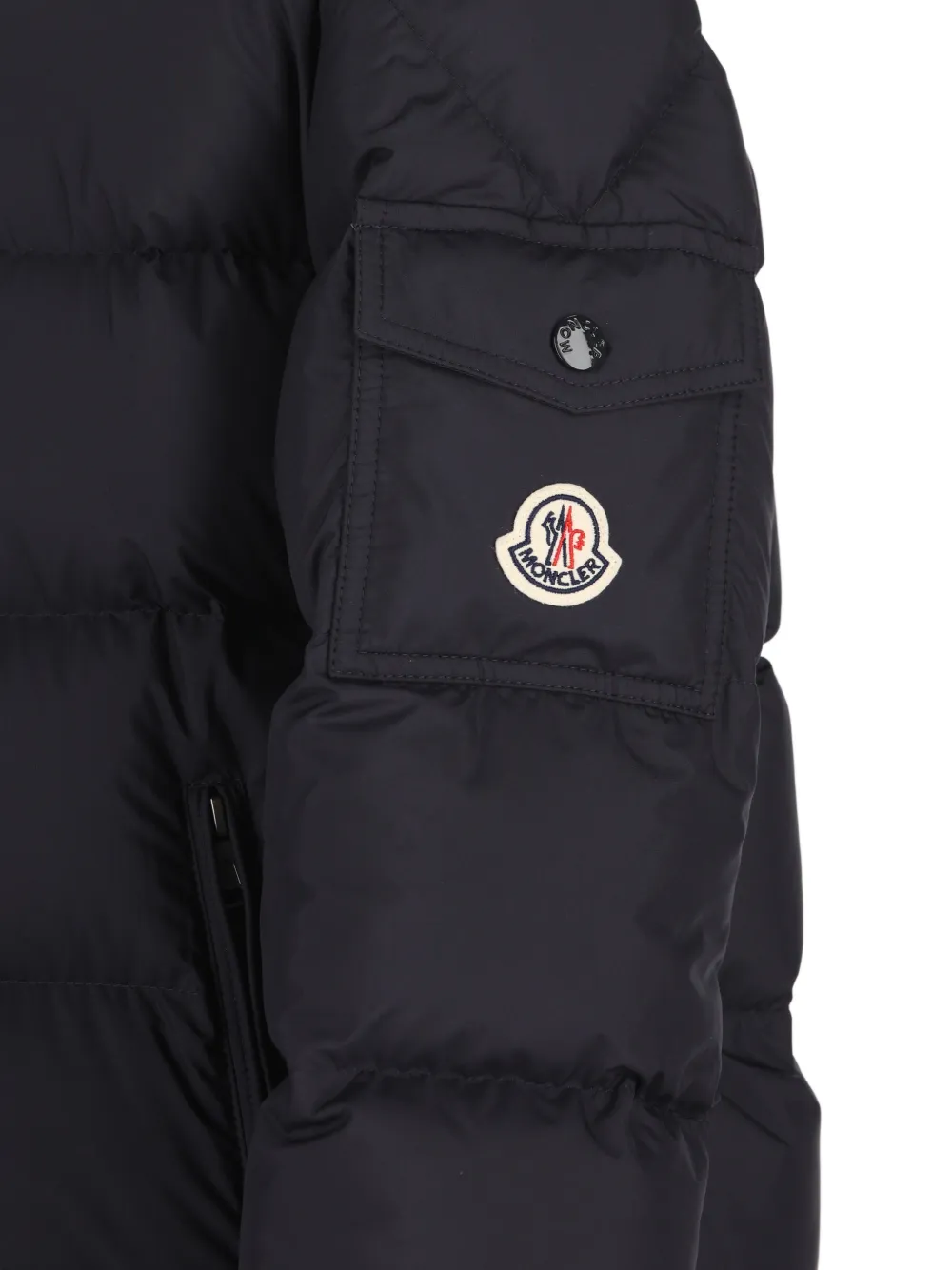Moncler Enfant quilted hooded coat Zwart