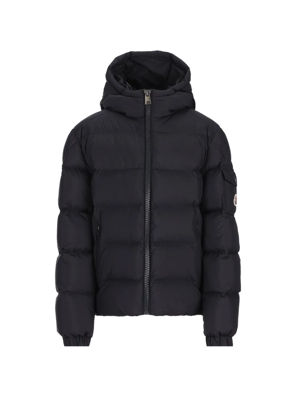 Moncler Enfant quilted hooded coat Zwart